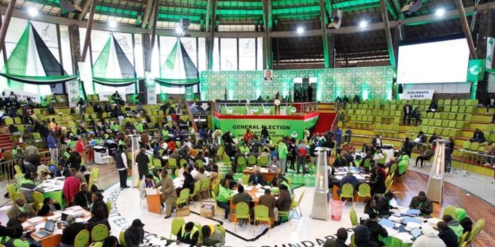 A photo of the national tallying centre at Bomas of Kenya during the August 9, 2022 General Elections PHOTO 